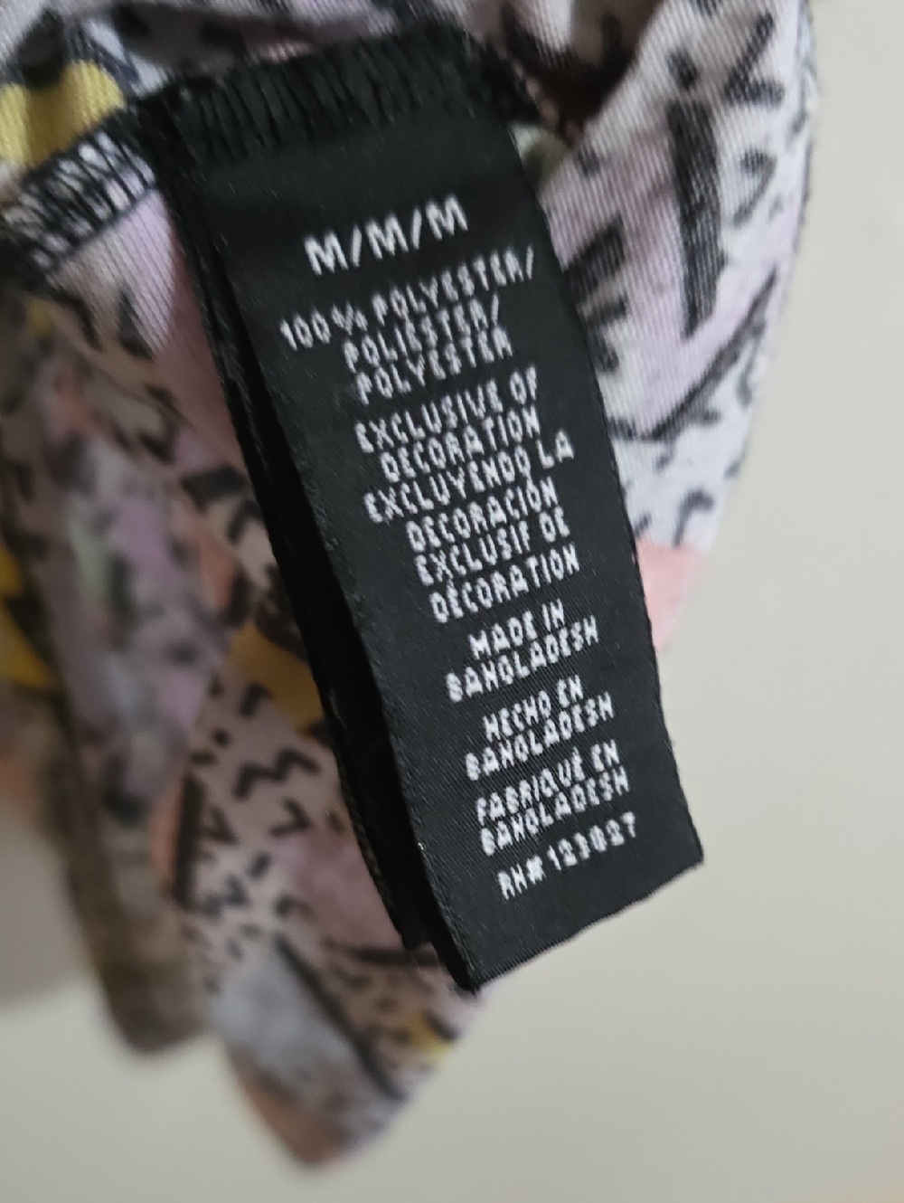 Retro Pattern Tee - Pastel Multi - Picture 6 of 7